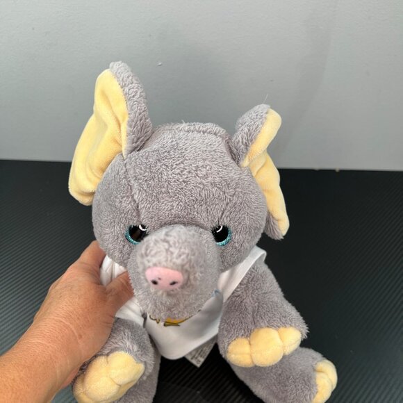 2001 The Bear Factory Gray Plush Elephant Toy With T-Shirt Stuffed Animal - Picture 2 of 11